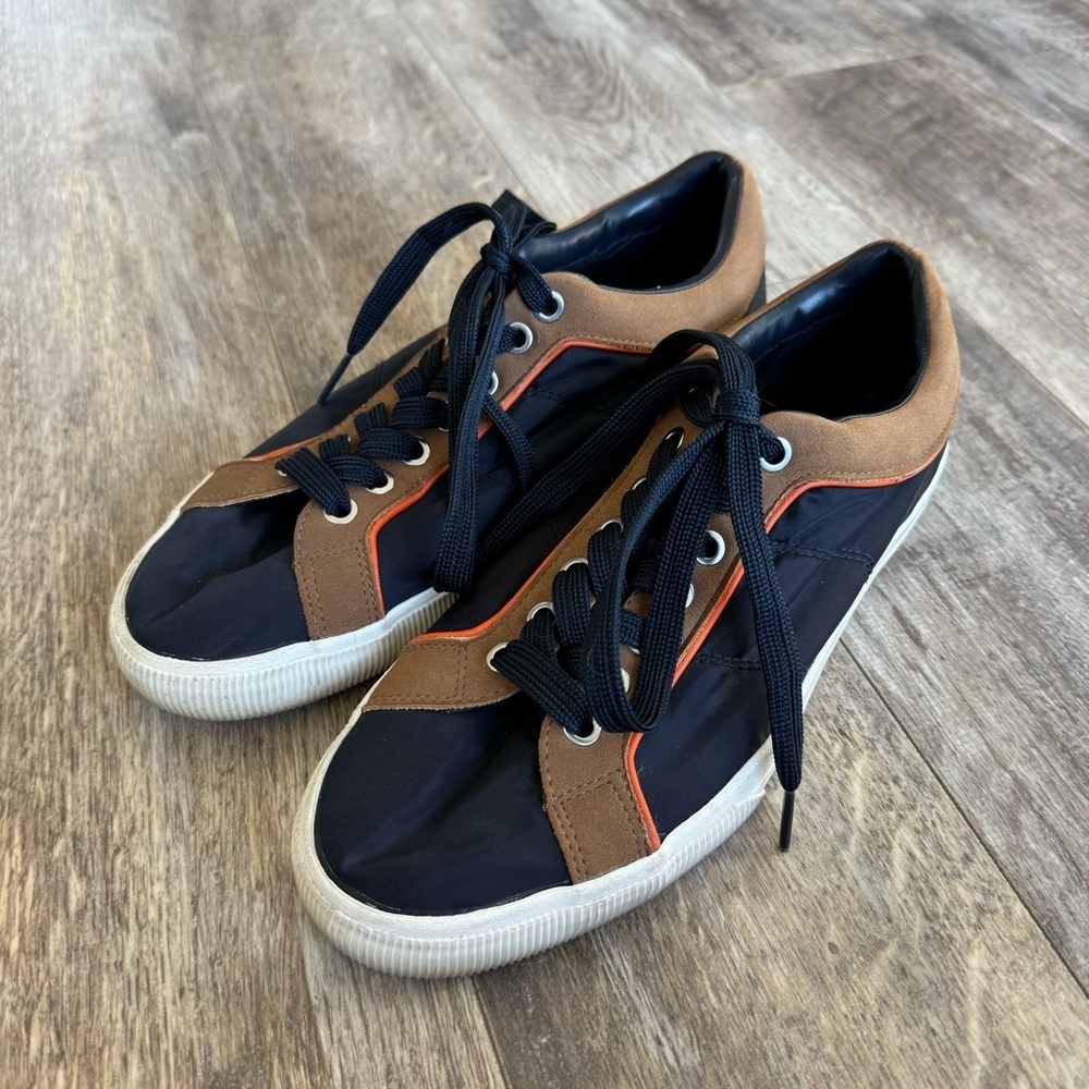 Zara Low-Profile Nylon and Faux Suede Casual Sneakers - Size 39